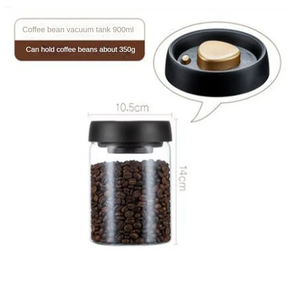 Récipient en verre scellé sous vide pour grains de café et thé, résistant à l'humidité 8