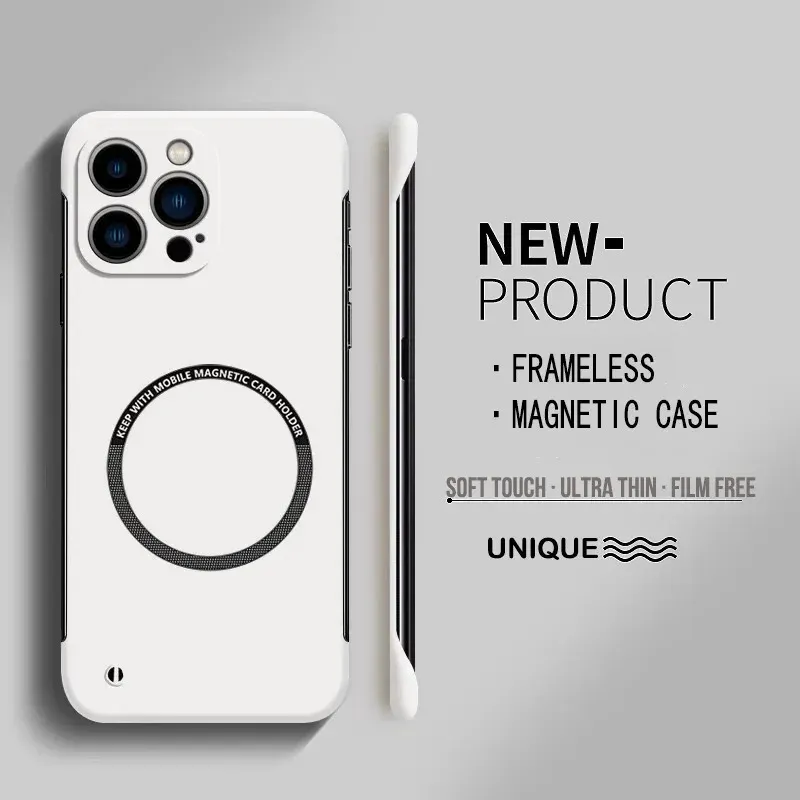 Coque de téléphone magnétique mate vue de face