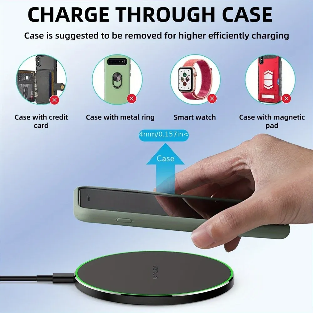 Chargeur sans fil 30 W compatible iPhone et Samsung 6