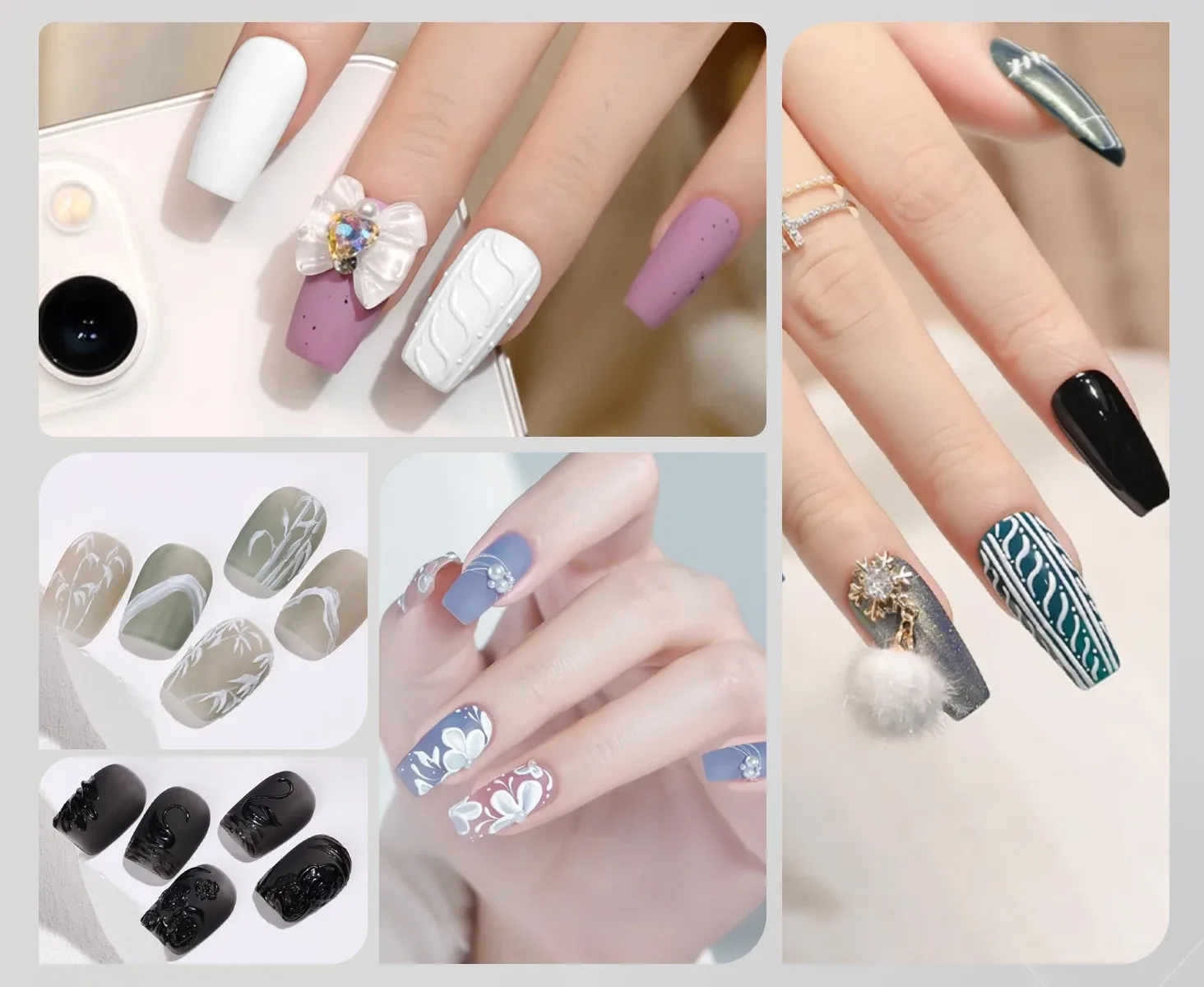 Finition brillante d'un nail art en gel gaufré