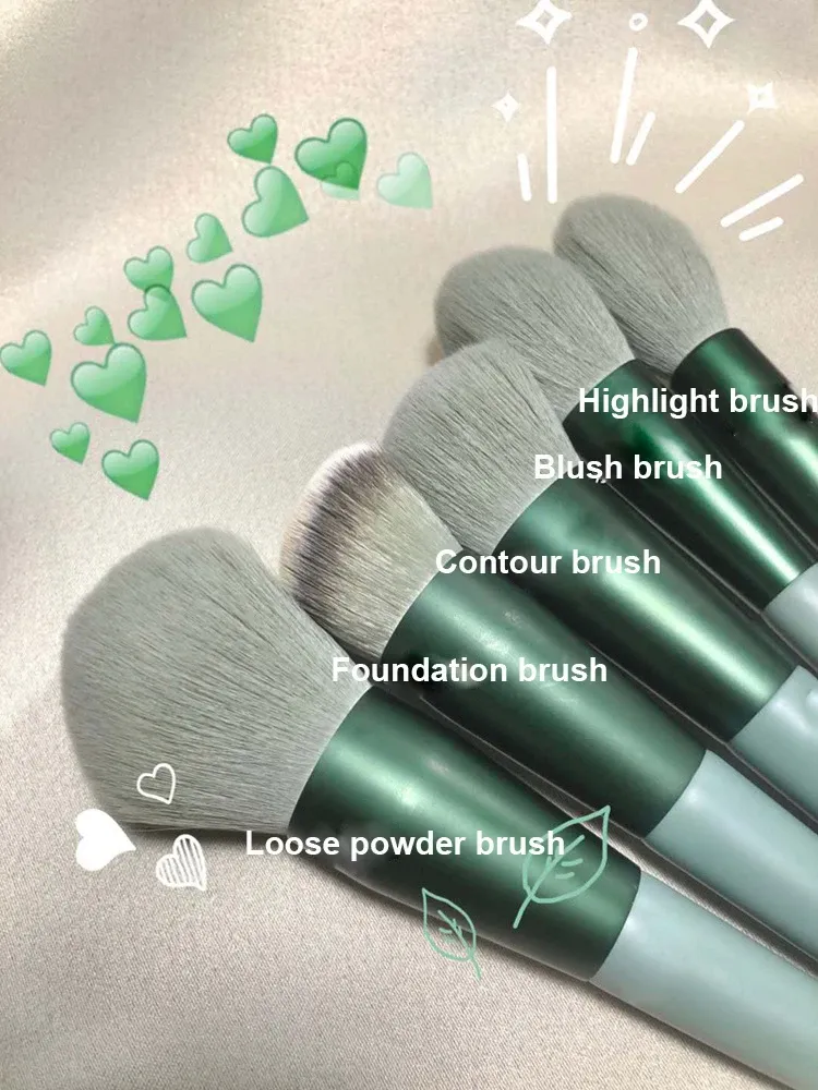 Détail des pinceaux de maquillage