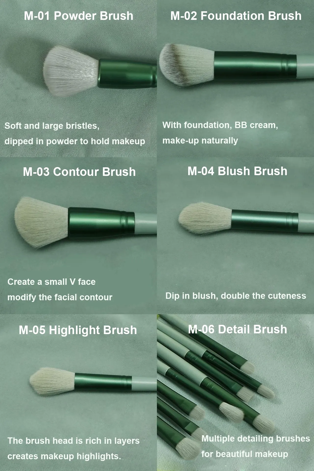 Pinceaux de maquillage pour le fard à paupières