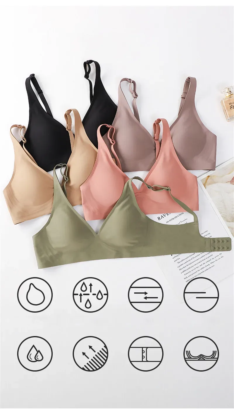 Soutien-gorge souple sans fil, détails de la silhouette