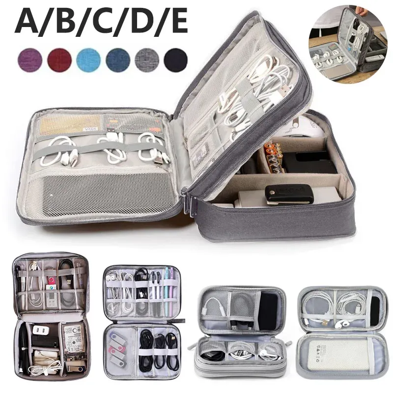Pochette de rangement portable et étanche pour câbles et accessoires électroniques de voyage