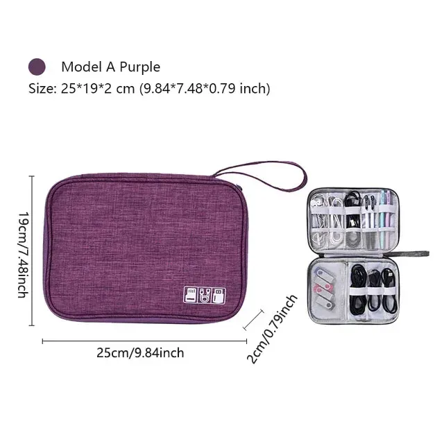 Pochette de rangement portable et étanche pour câbles et accessoires électroniques de voyage 30