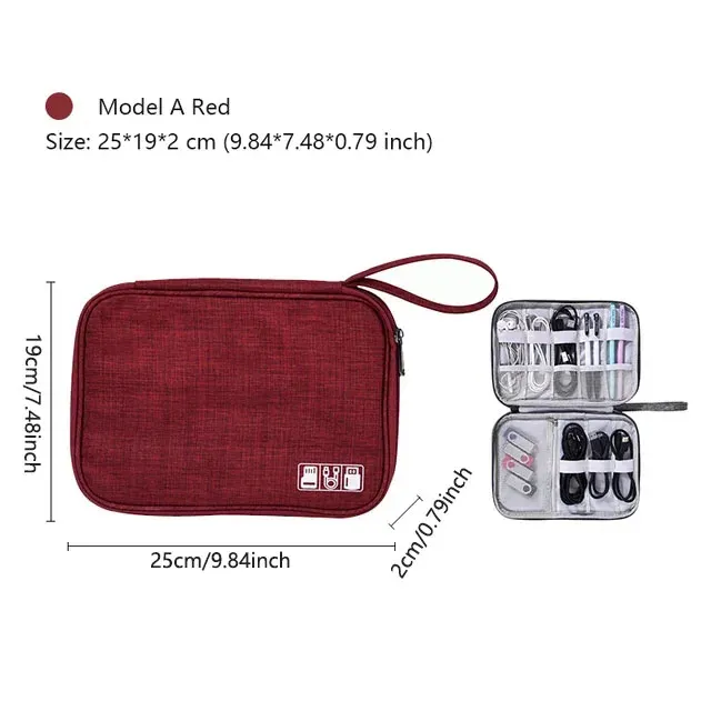 Pochette de rangement portable et étanche pour câbles et accessoires électroniques de voyage 28