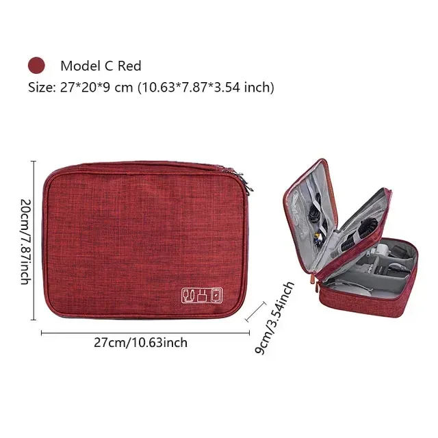 Pochette de rangement portable et étanche pour câbles et accessoires électroniques de voyage 16