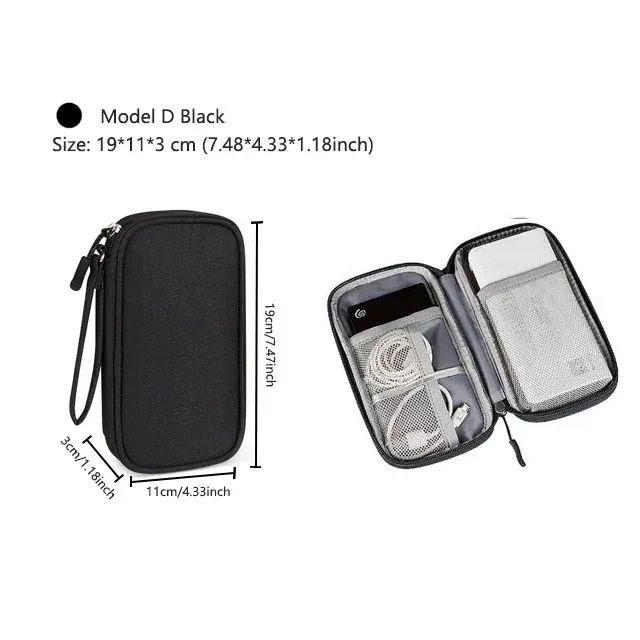 Pochette de rangement portable et étanche pour câbles et accessoires électroniques de voyage 13