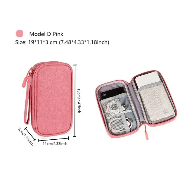 Pochette de rangement portable et étanche pour câbles et accessoires électroniques de voyage 12