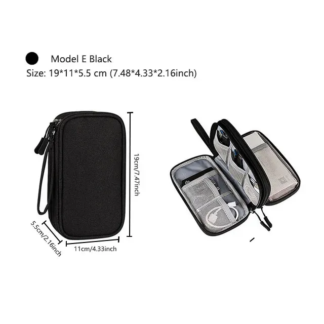 Pochette de rangement portable et étanche pour câbles et accessoires électroniques de voyage 9