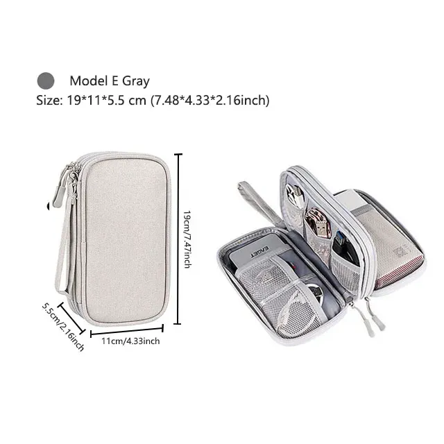 Pochette de rangement portable et étanche pour câbles et accessoires électroniques de voyage 10
