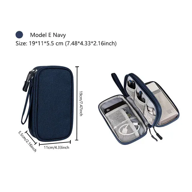 Pochette de rangement portable et étanche pour câbles et accessoires électroniques de voyage 7