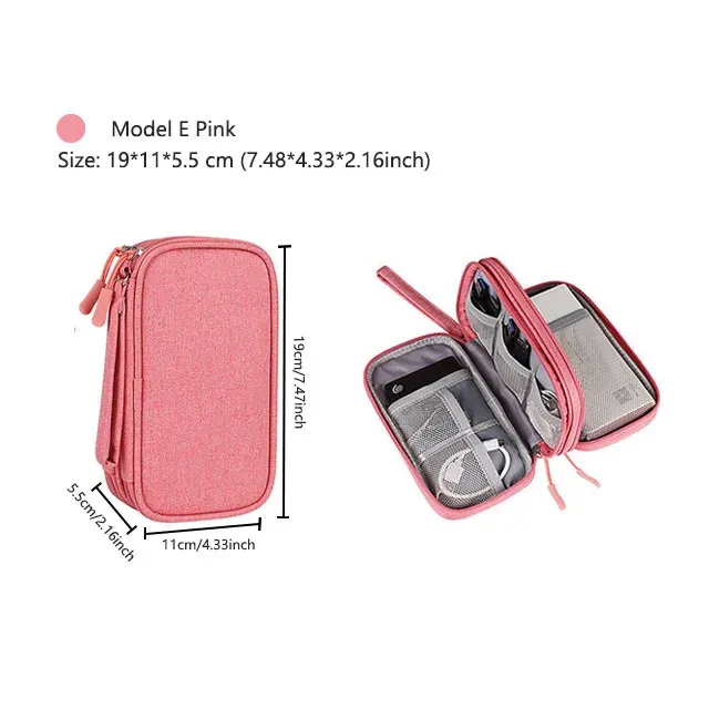 Pochette de rangement portable et étanche pour câbles et accessoires électroniques de voyage 8