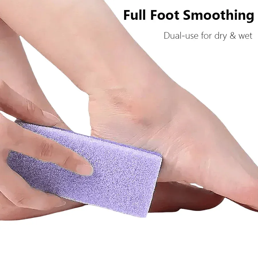 Lot de 2 limes à pieds en pierre ponce, exfoliantes, pour retirer callosités et peaux mortes, outils de pédicure pour des pieds doux et lisses 3