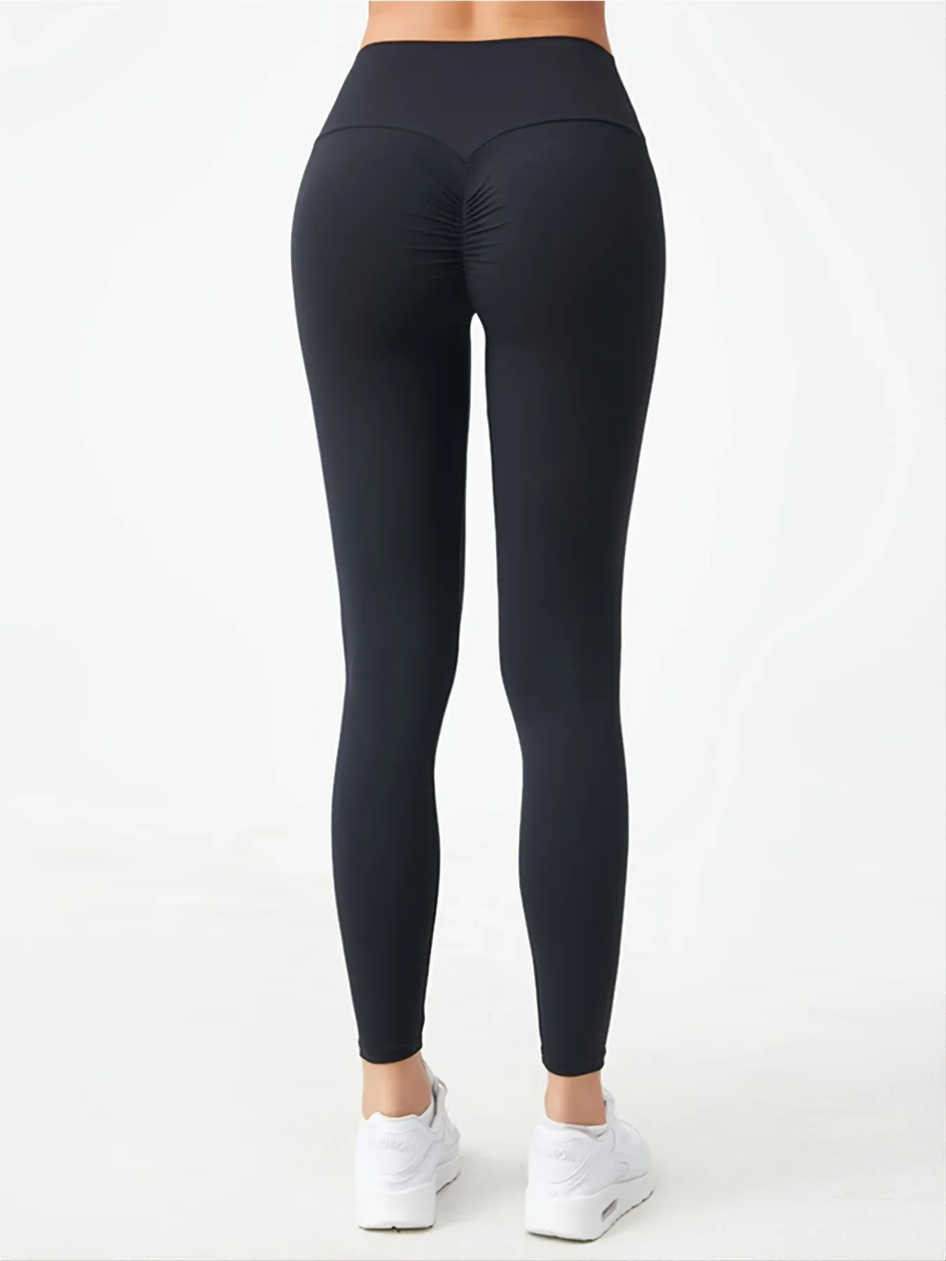 Pantalon de yoga long pour femme, taille haute, séchage rapide, effet galbant, coupe moulante, idéal pour la course et l'entraînement 4