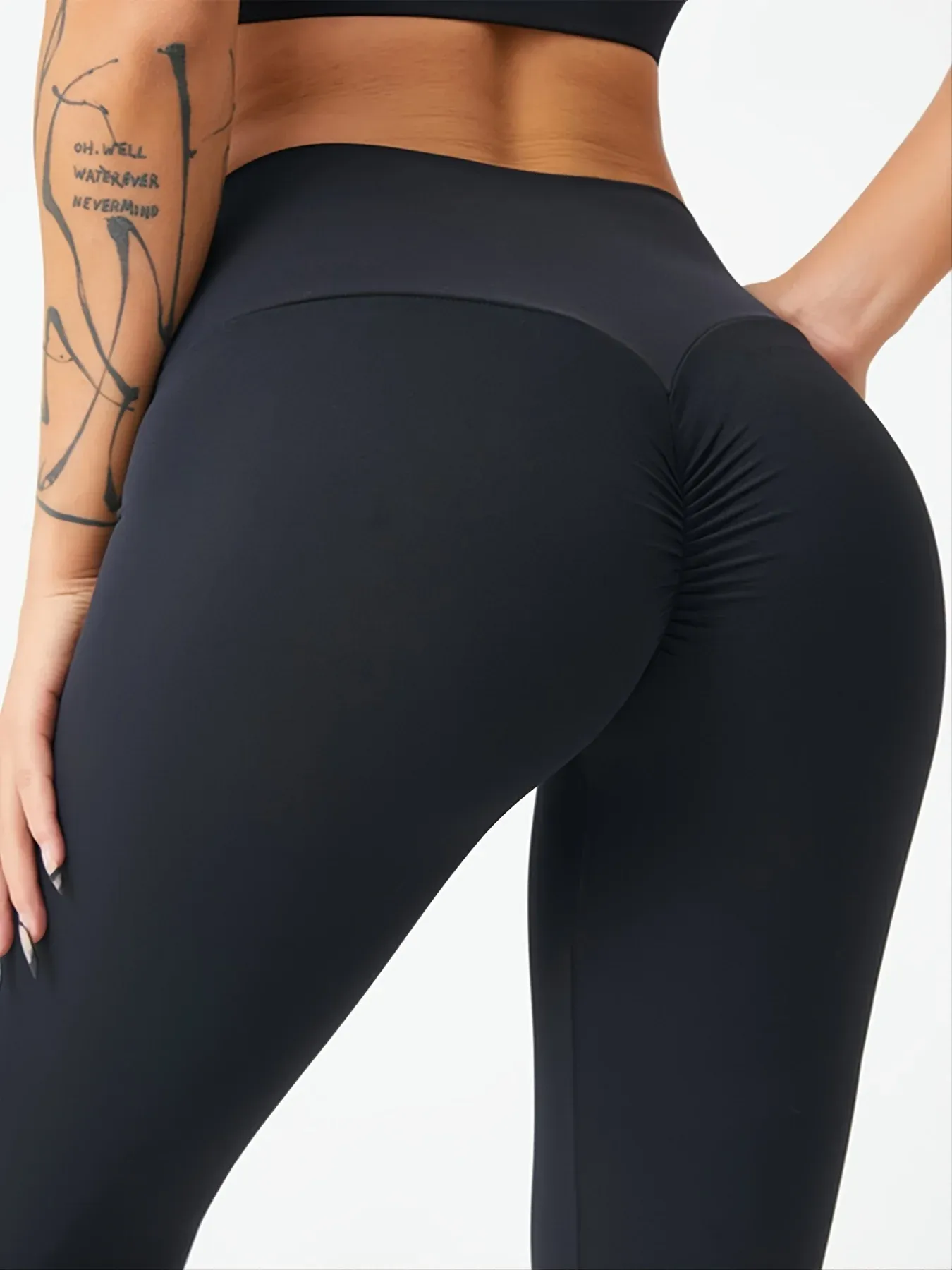 Pantalon de yoga long pour femme, taille haute, séchage rapide, effet galbant, coupe moulante, idéal pour la course et l'entraînement 8