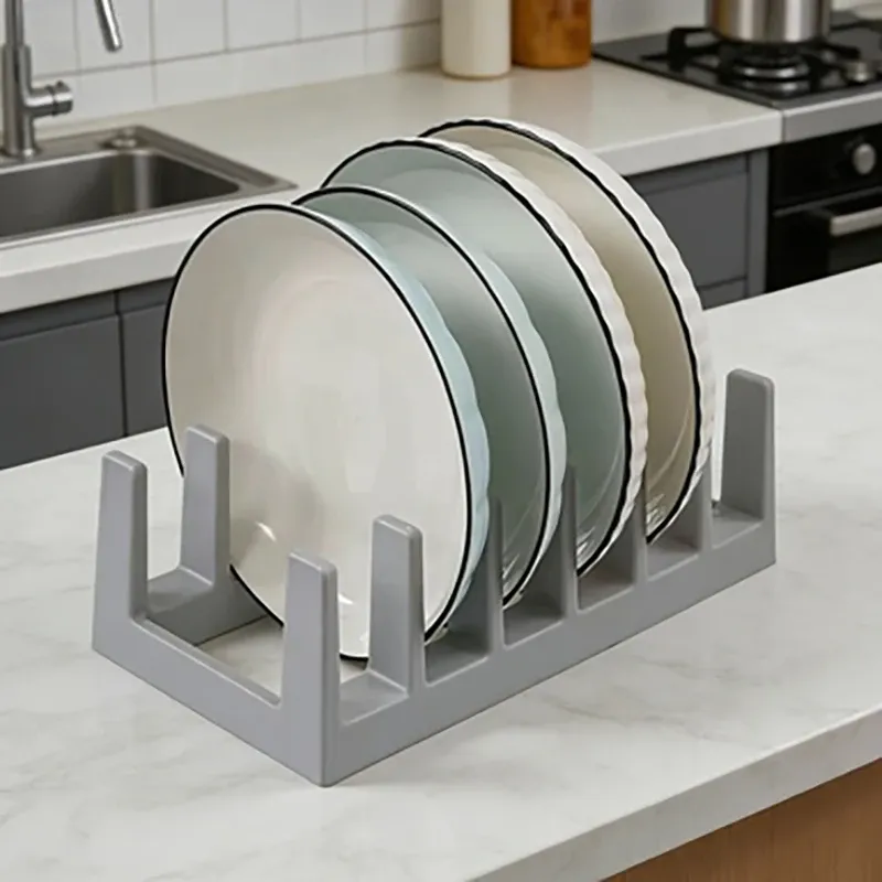 Support de rangement multifonctionnel à plusieurs emplacements pour couvercles de casseroles, planches à découper et vaisselle 5