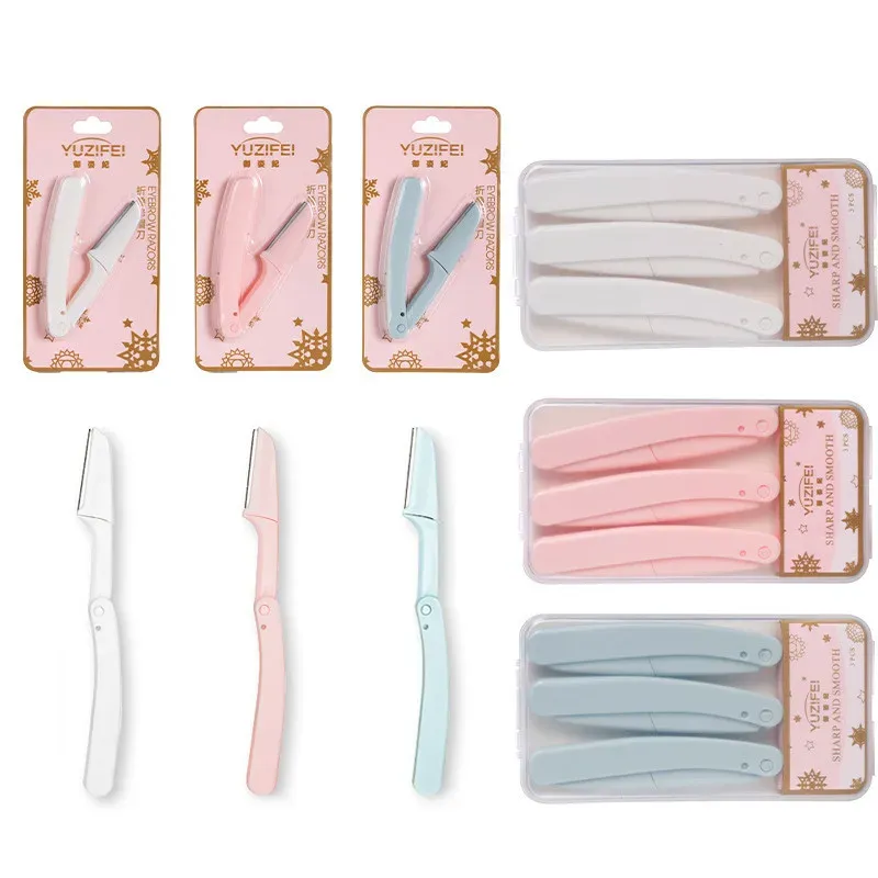 Tondeuse à sourcils portable et pliable en acier inoxydable 2