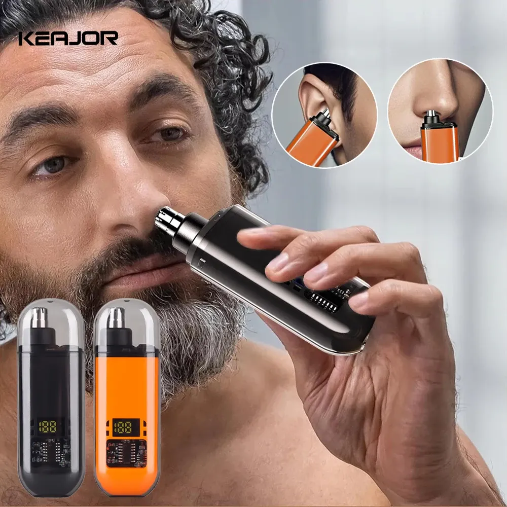 Tondeuse électrique rechargeable pour poils de nez pour homme, rasoir pour sourcils et tondeuse portable de poche - Image 1