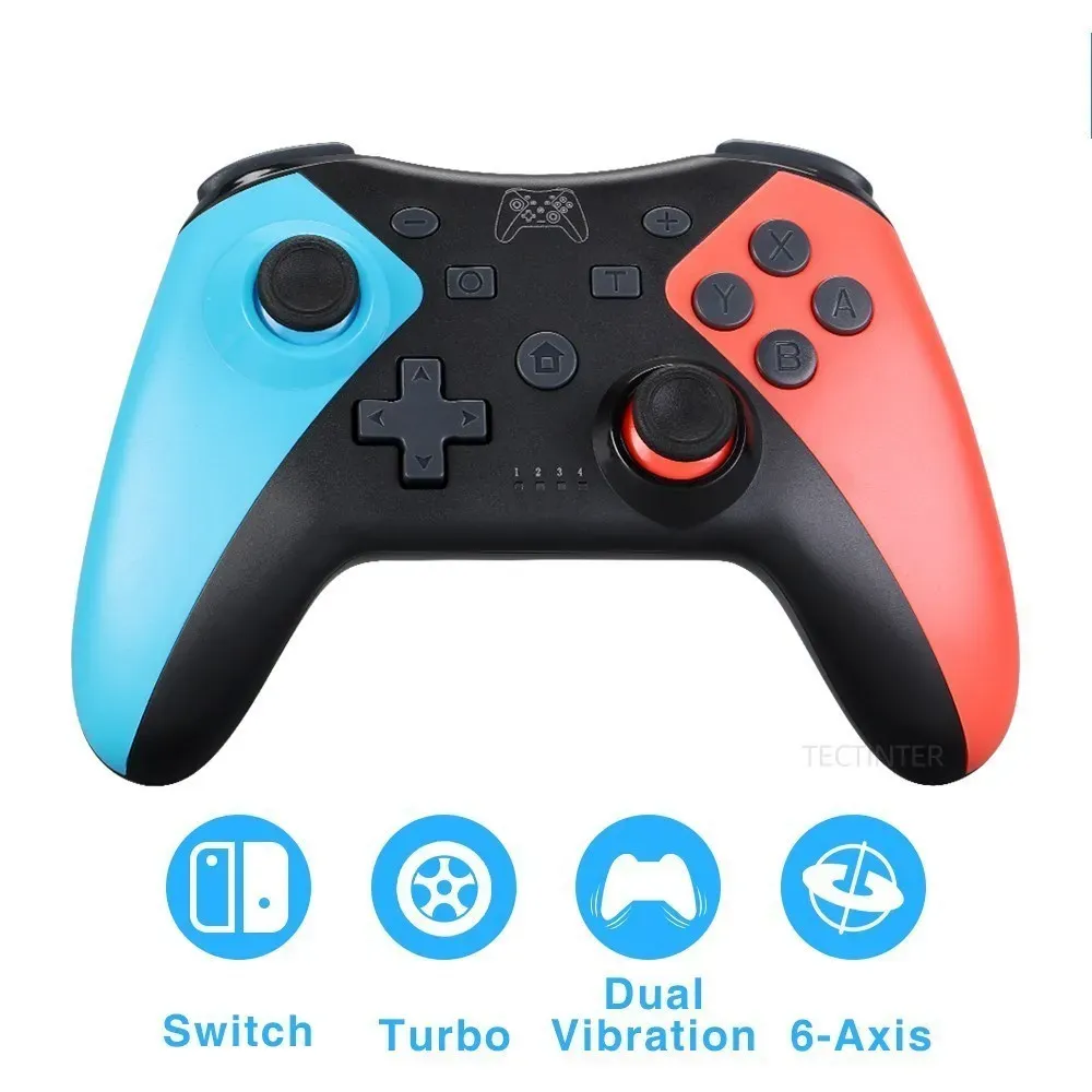 Manette sans fil Bluetooth pour Nintendo Switch, vue d'ensemble
