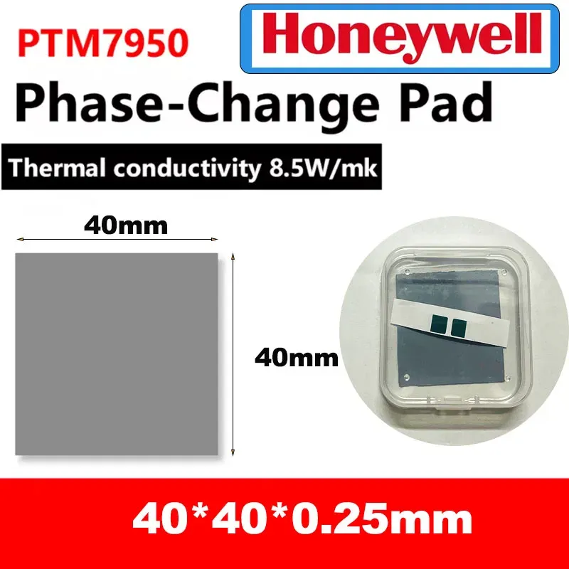 Coussin thermique à changement de phase Honeywell PTM7950 100 % 0,25 mm, 8,5 W/m·K, pour processeur et carte graphique d'ordinateur portable