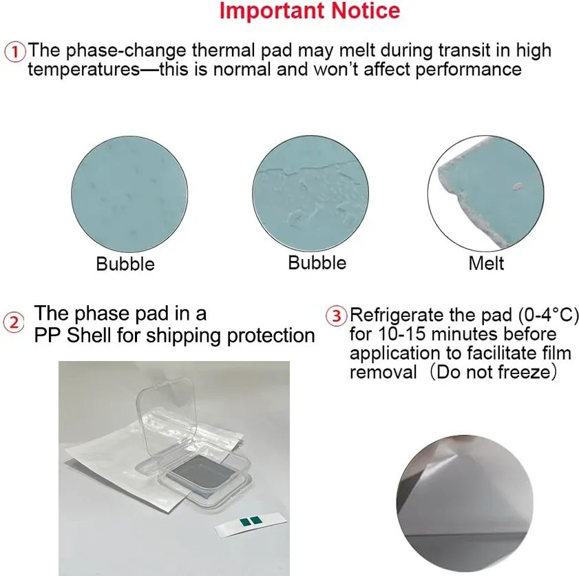 Coussin thermique à changement de phase Honeywell PTM7950 100 % 0,25 mm, 8,5 W/m·K, pour processeur et carte graphique d'ordinateur portable 4