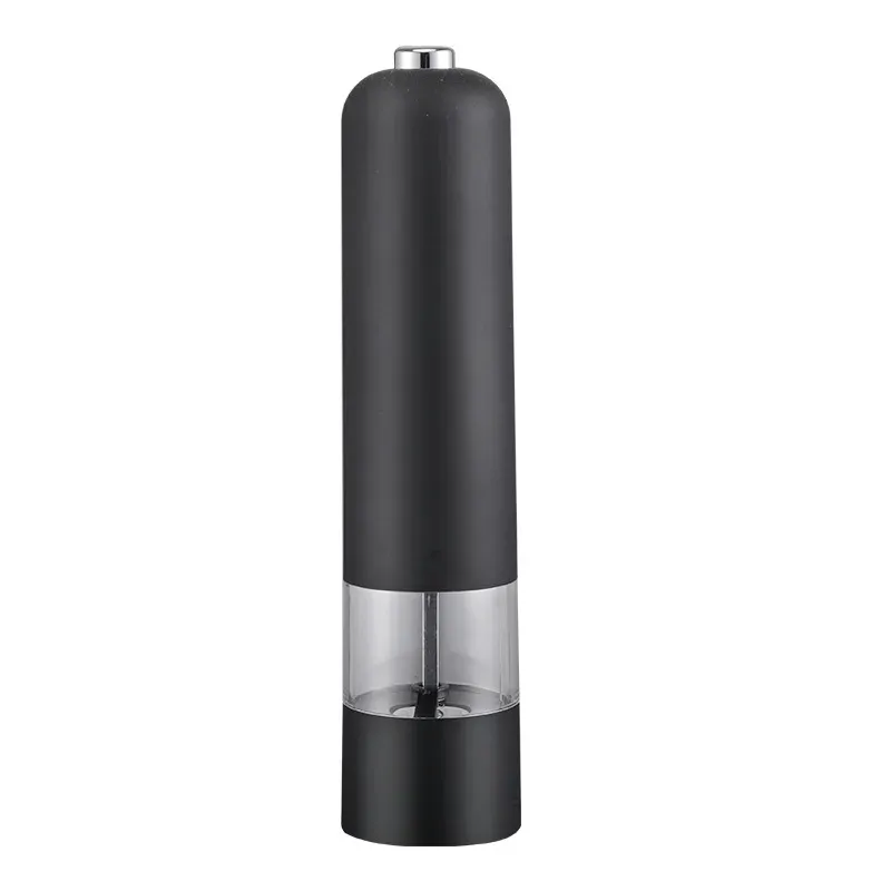 Ensemble moulin à sel et poivre électrique, à une main, en acier inoxydable avec éclairage LED 12