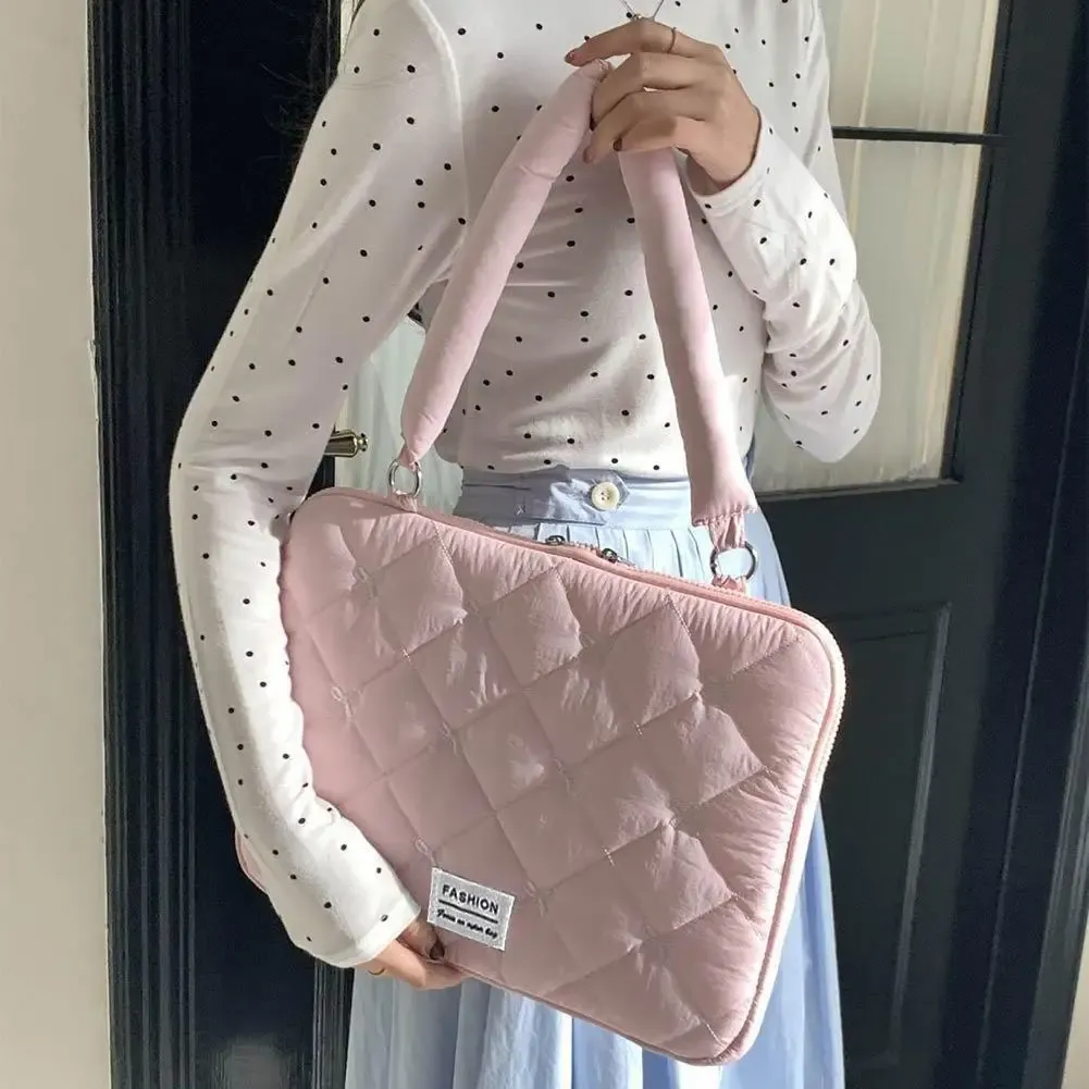 Sac de voyage souple pour ordinateur portable 15 pouces avec nœud et poignée 5