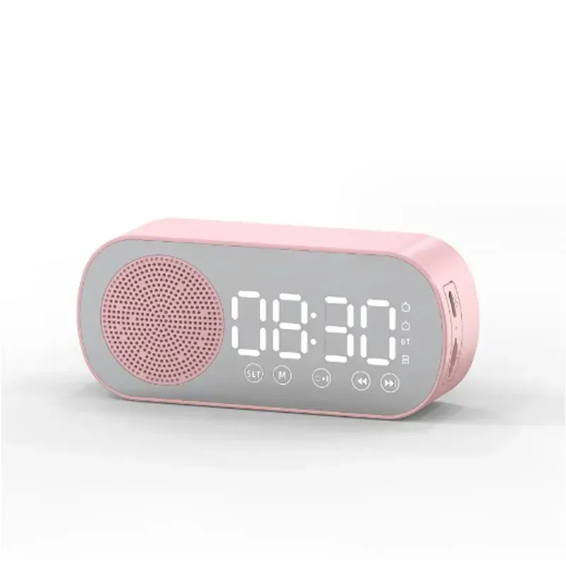 Réveil Bluetooth avec haut-parleur, radio-réveil numérique à affichage LED miroir, réveil puissant pour les gros dormeurs 9