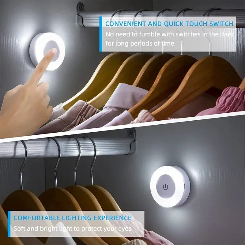 Veilleuse LED tactile dans une chambre d'enfant