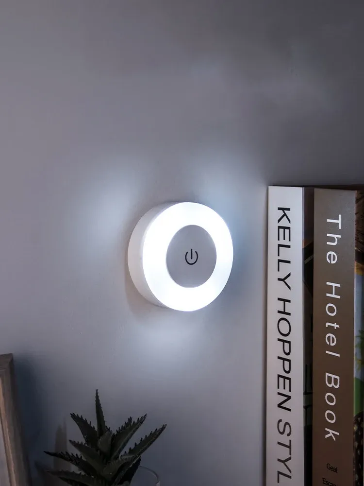 Veilleuse LED tactile rechargeable USB avec fixation magnétique, applique murale portable, éclairage économe en énergie pour chambre et couloir 8
