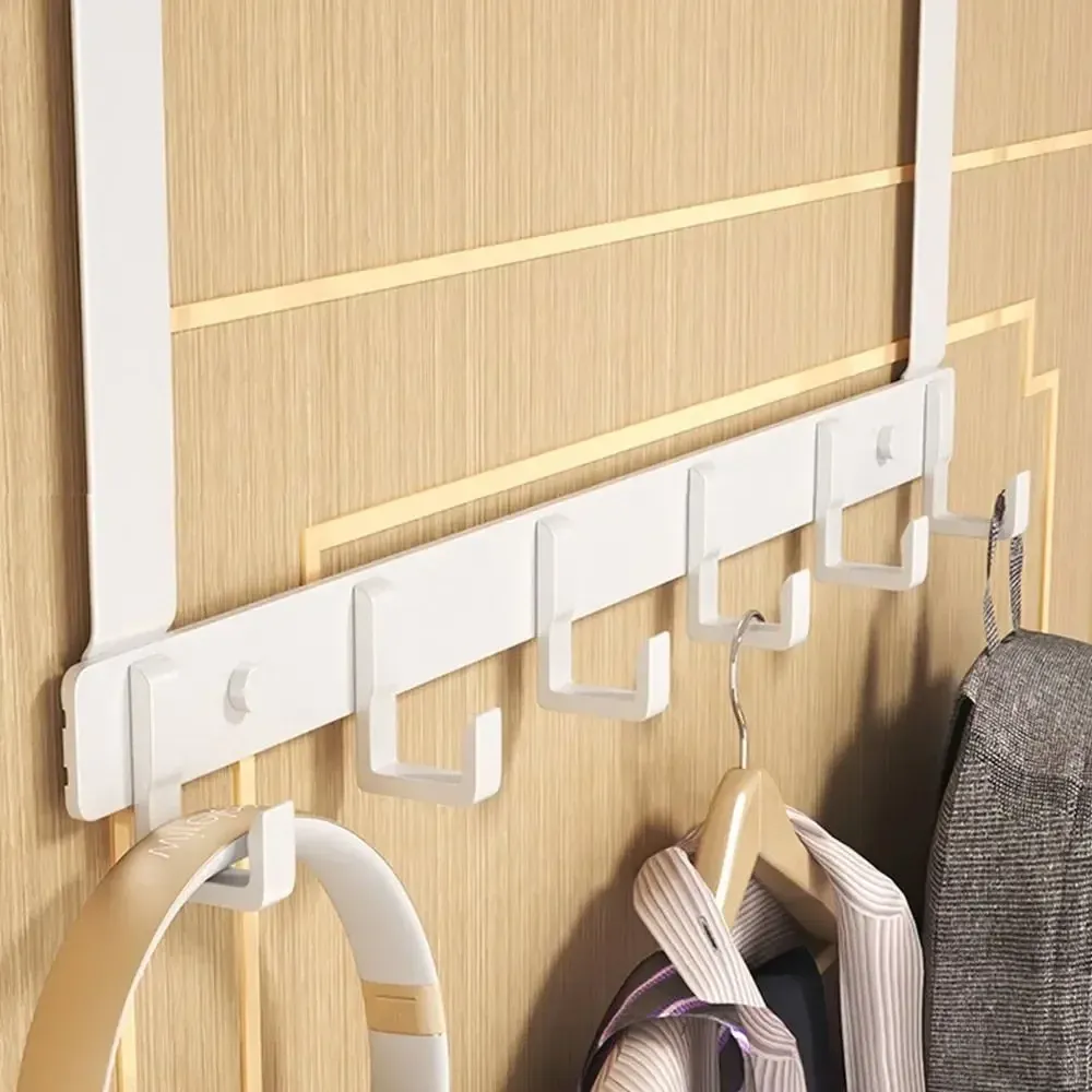 Crochet de porte sans perçage, support suspendu et organisateur mural pour cintres 4