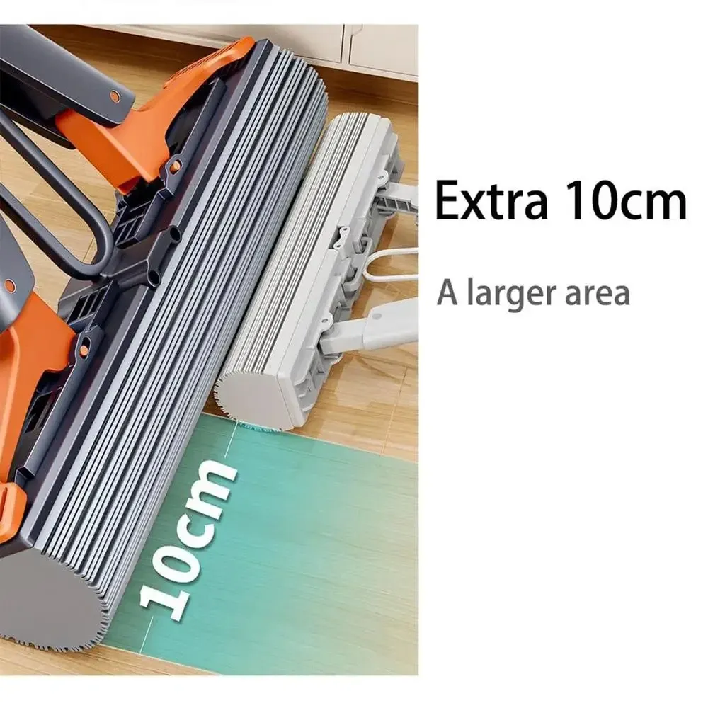 Serpillière éponge présentée avec ses accessoires