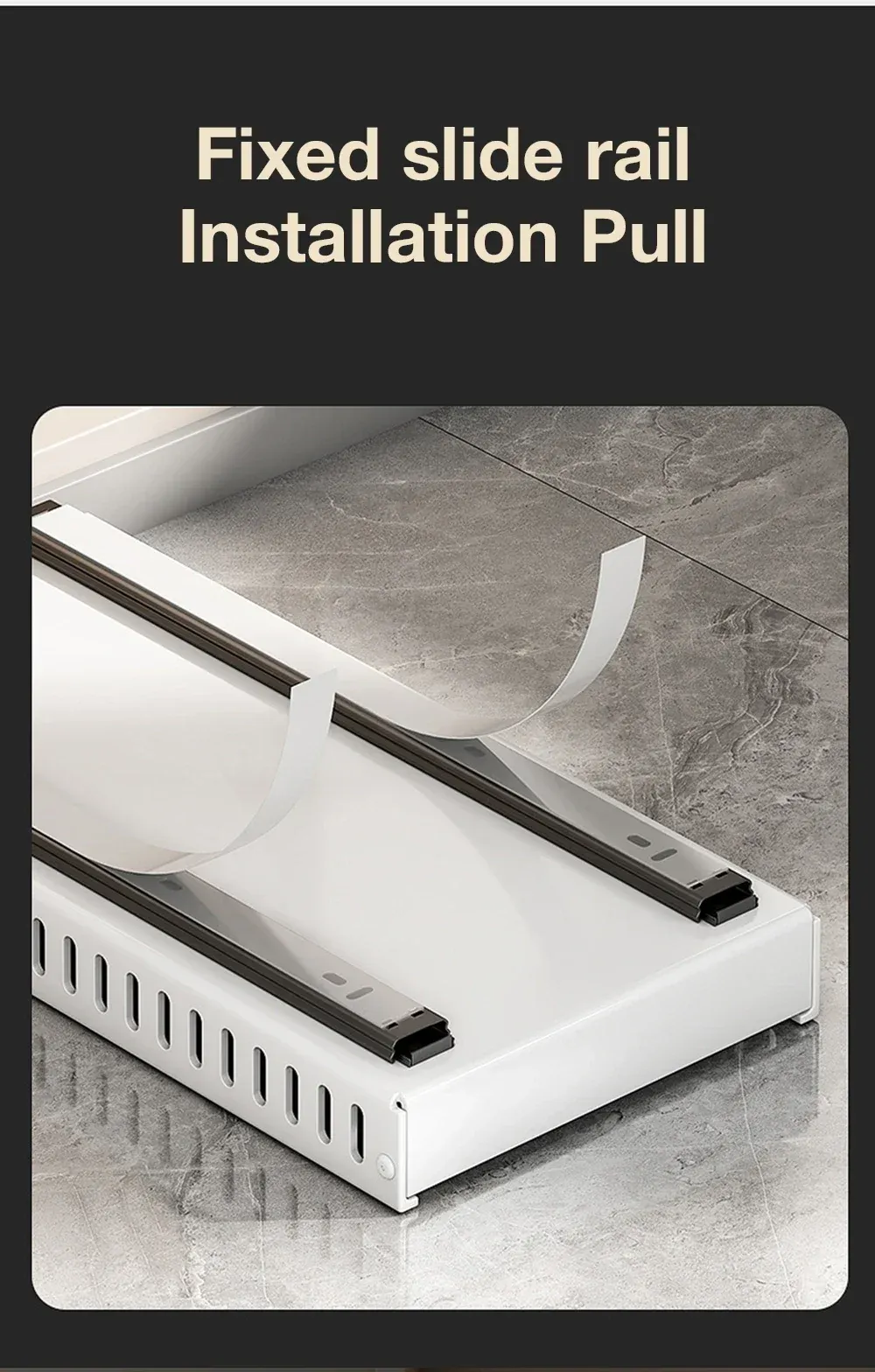 Étagère de rangement coulissante