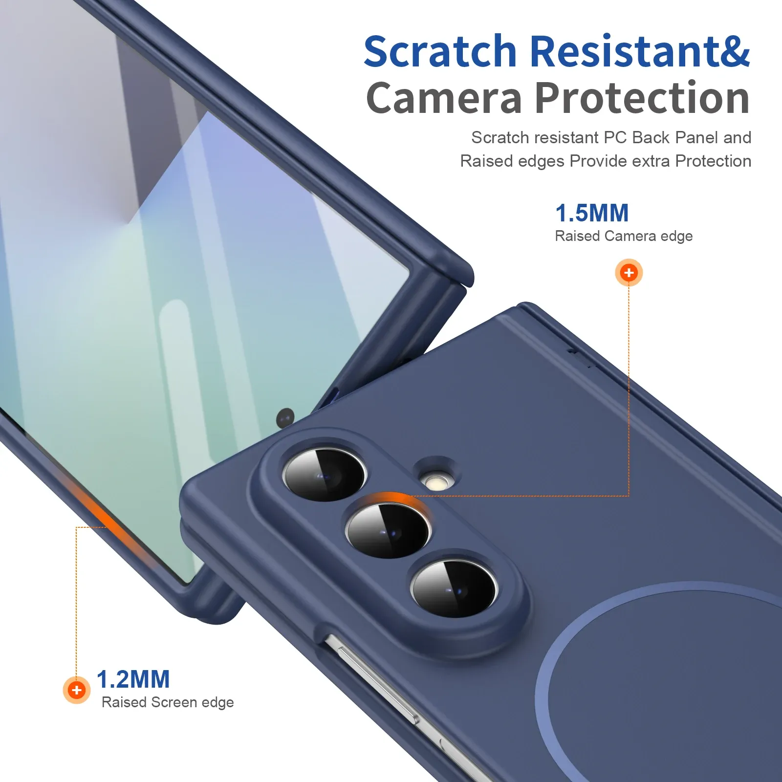 Coque de protection magnétique à charnière pour Samsung Galaxy Z Fold 3, 4, 5, 6 et 7, compatible MagSafe, avec protection d'écran 6
