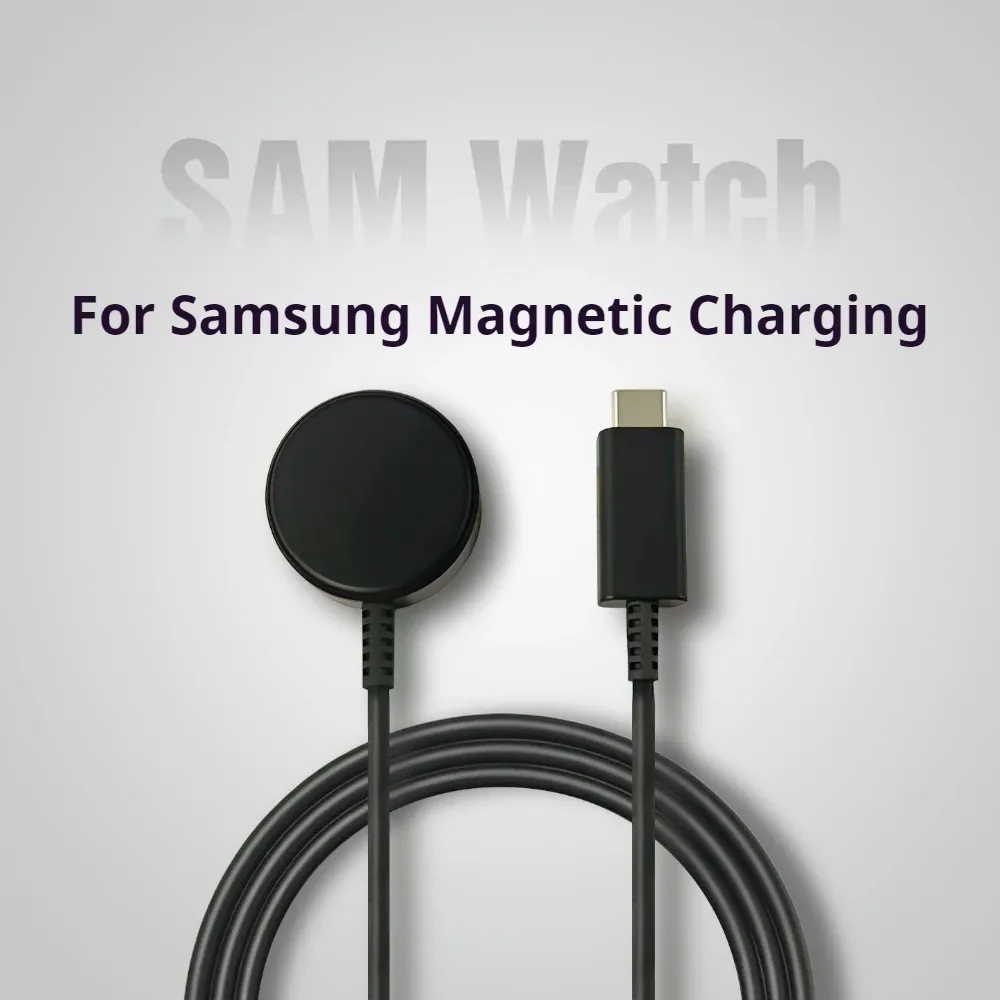 Chargeur magnétique sans fil pour Samsung Galaxy Watch8/7/6 Classic/5 Pro/4/3/2 Active, support de charge rapide USB-C 2
