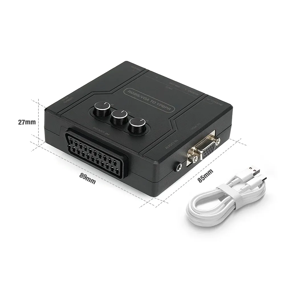 Bitfunx Convertisseur RGBS VGA vers YPbPr pour consoles rétro Nintendo 64, PS1, PS2 et Dreamcast 7