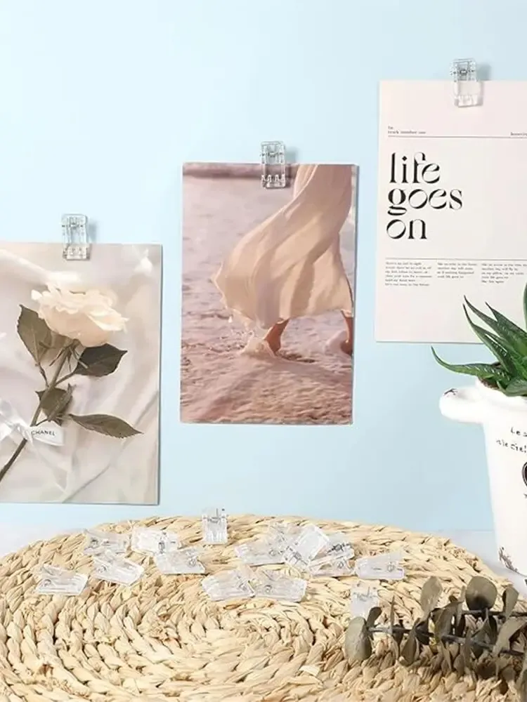 Clips muraux transparents pour décoration