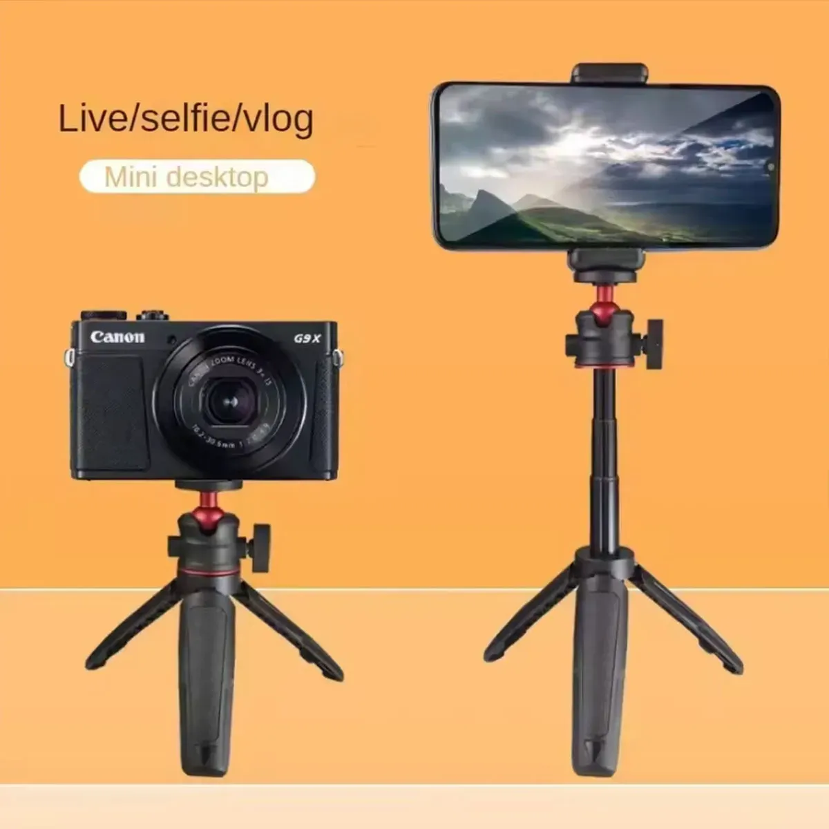 Mini perche à selfie et trépied télescopique pour GoPro, Insta360, DJI Action et Pocket Camera 2