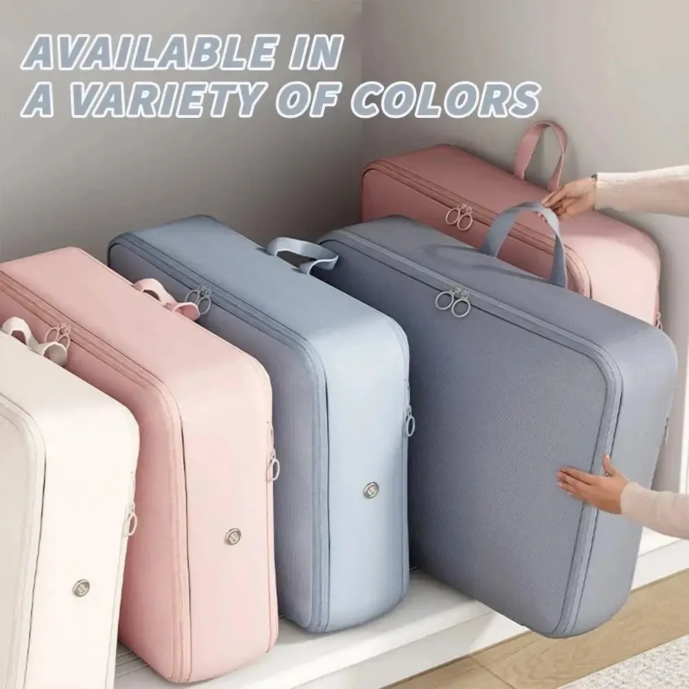 Sac de compression pour vêtements d'automne et d'hiver, organisateur de garde-robe en coton pour doudounes et bagages