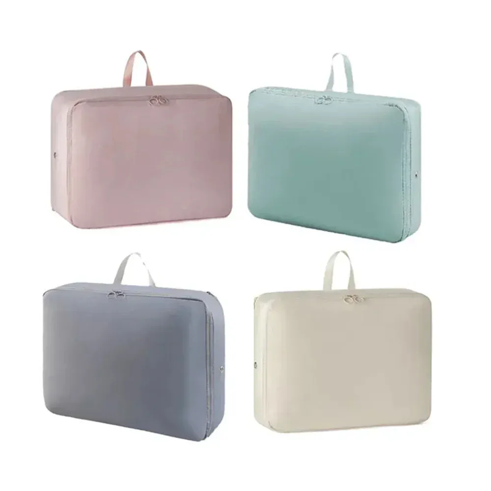 Sac de compression pour vêtements d'automne et d'hiver, organisateur de garde-robe en coton pour doudounes et bagages 5