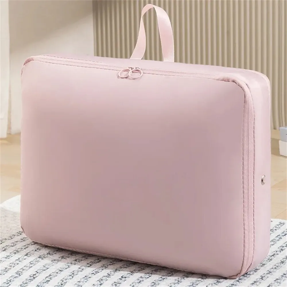 Sac de compression pour vêtements d'automne et d'hiver, organisateur de garde-robe en coton pour doudounes et bagages 8