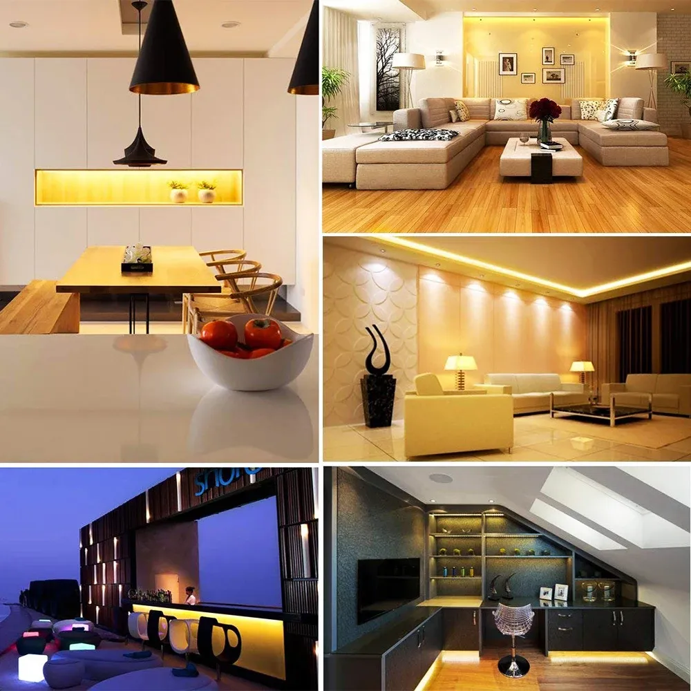 Bande LED COB flexible 3 mm/5 mm, 12 V/24 V, température de couleur variable 3000K/4000K/6000K, haute densité, IRC 90 6
