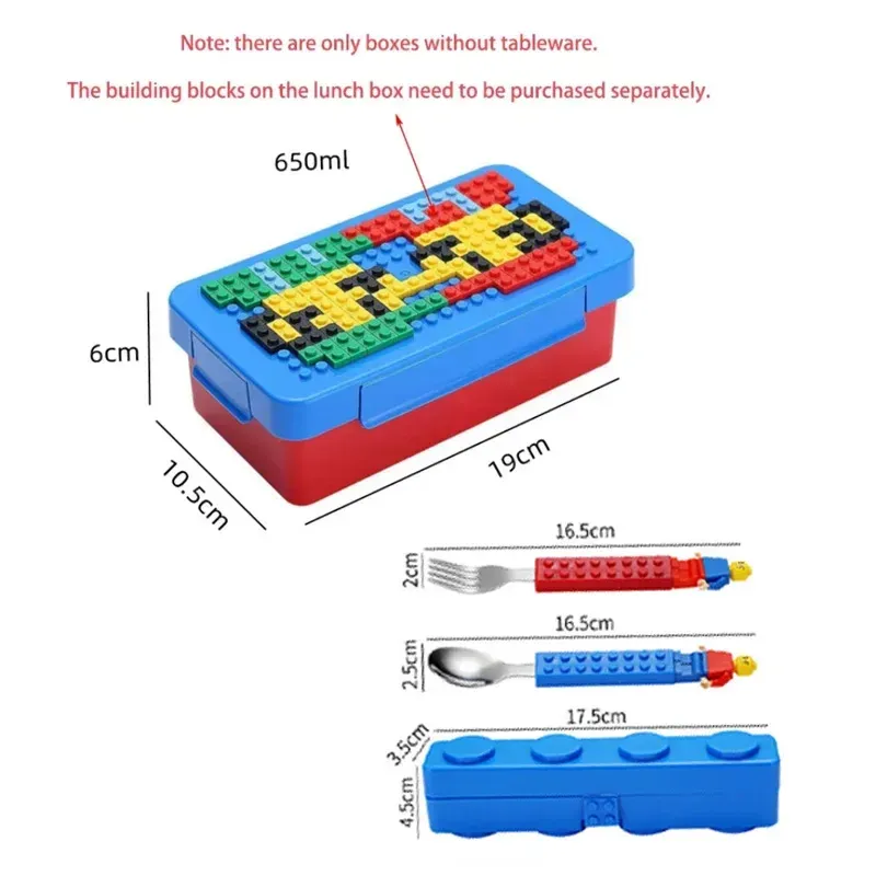 Boîte à déjeuner en blocs de construction, contenu