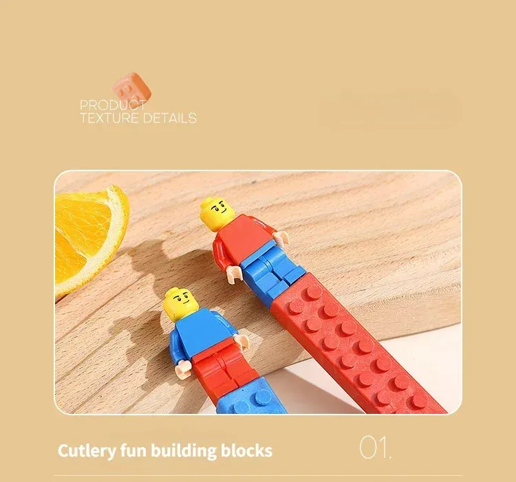 Boîte à déjeuner en blocs de construction, finition