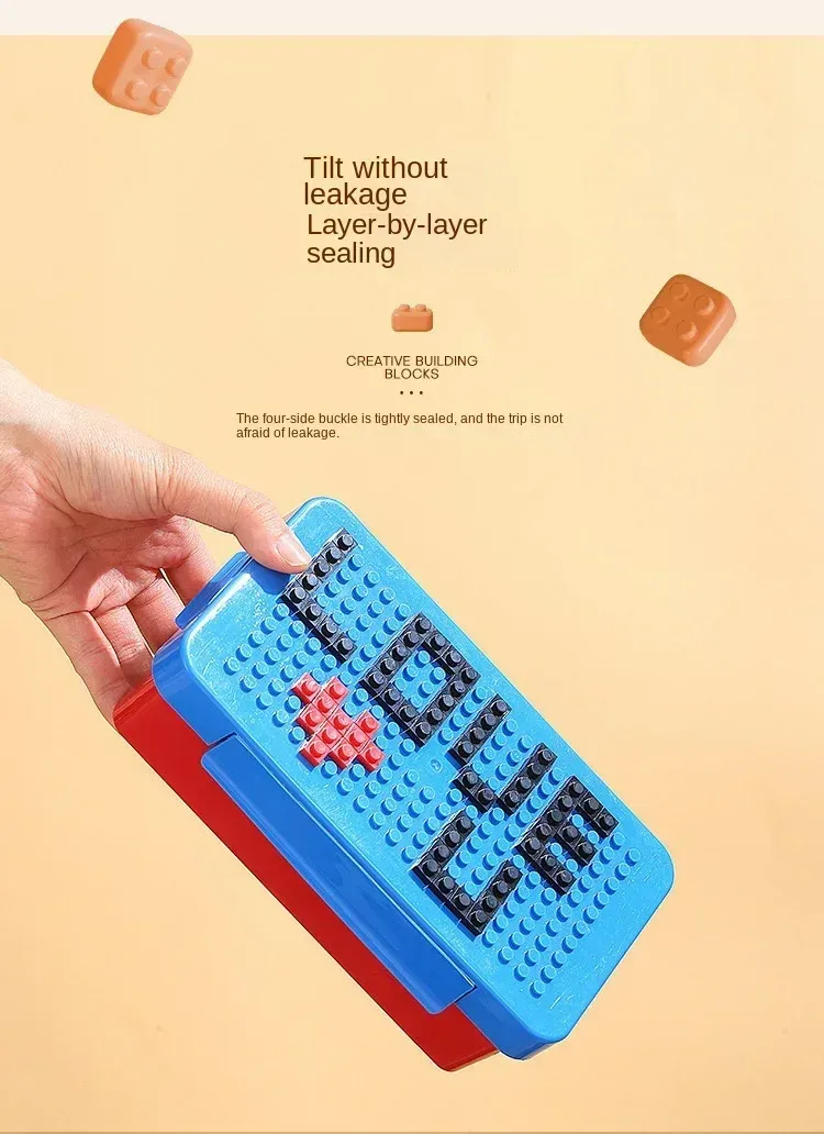 Boîte à déjeuner en blocs de construction, pique-nique