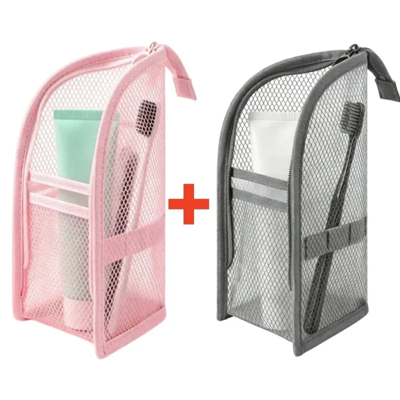 Trousse de toilette portable en maille, étui de voyage pliable et imperméable en EVA pour brosse à dents et cosmétiques 20