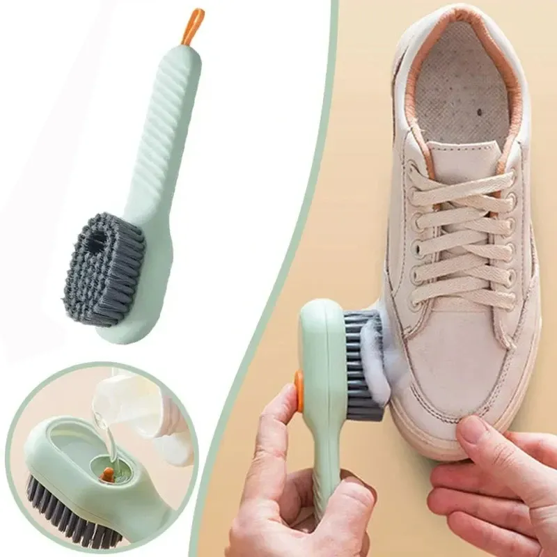 Brosse à Chaussures Multifonction Souple Regina avec Manche Long et Crochet, Outil de Nettoyage pour Vêtements - Image 1