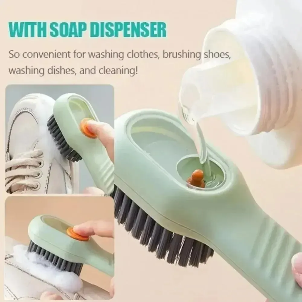 Brosse à Chaussures Multifonction Souple Regina avec Manche Long et Crochet, Outil de Nettoyage pour Vêtements 2