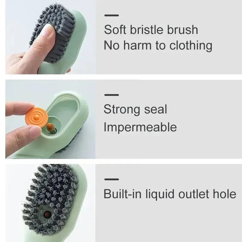 Brosse à Chaussures Multifonction Souple Regina avec Manche Long et Crochet, Outil de Nettoyage pour Vêtements 3